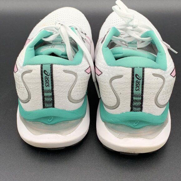 Asics Womens Gel-Cumulus Running Shoes Size 8.5 White Pink Teal Mesh Lightweight - Picture 8 of 9